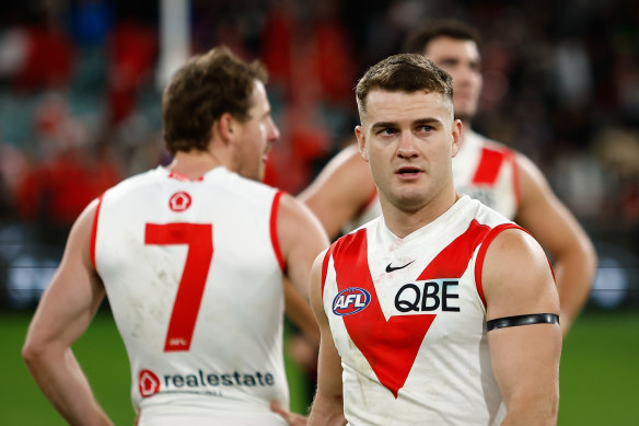 Tom Papley also found himself in the sights of Collingwood fans.