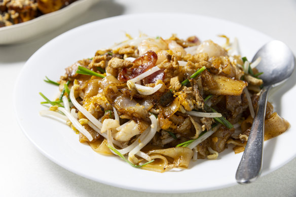 Go-to dish: Char kwai teow (smoky rice noodles with pork lard, prawns, fish cake and egg).