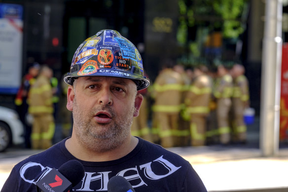 Victoria’s CFMEU assistant secretary, Derek Christopher.