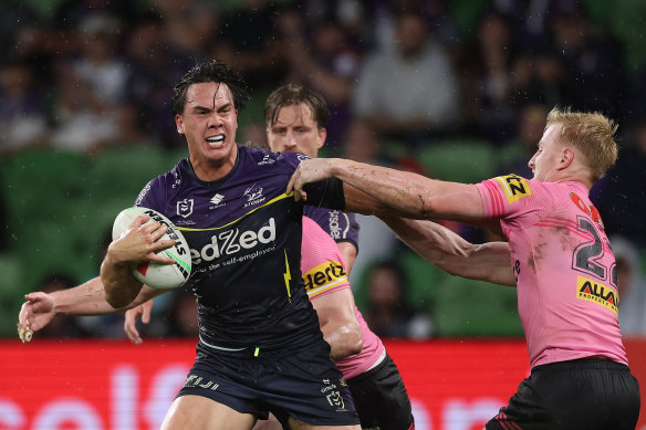 Jack Howarth on the go for Melbourne.
