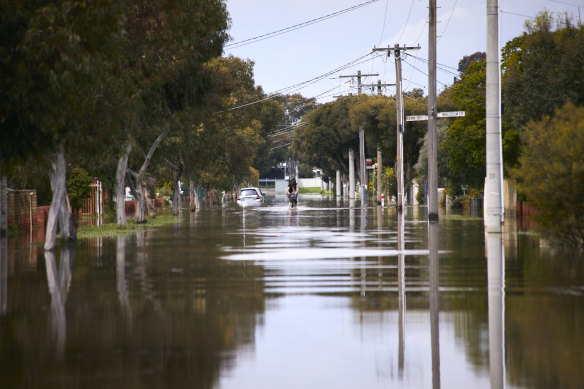 Roads have suffered extensive flood damage across Victoria.