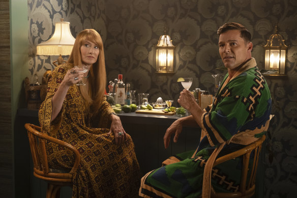 Laura Dern (left) and Ricky Martin in Palm Royale. 