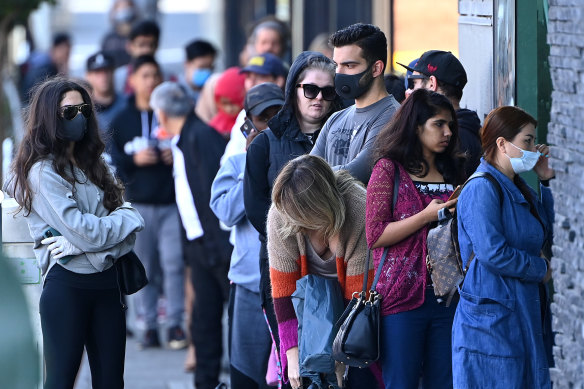 The number of people lining up at Centrelink offices around the country shocked government officials.