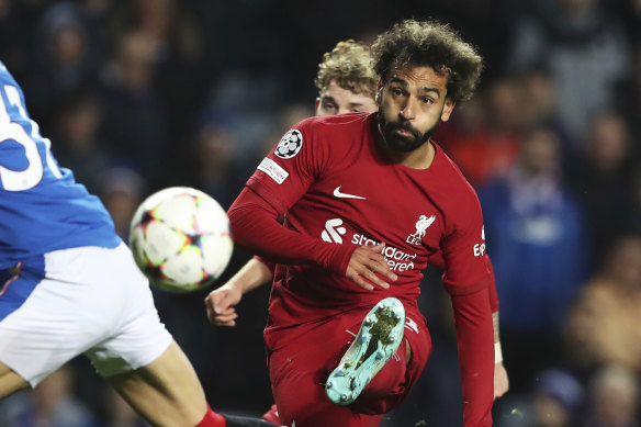 Mohamed Salah regained the form that made him a Liverpool favourite with three goals in the 7-1 Champions League thrashing of Rangers.