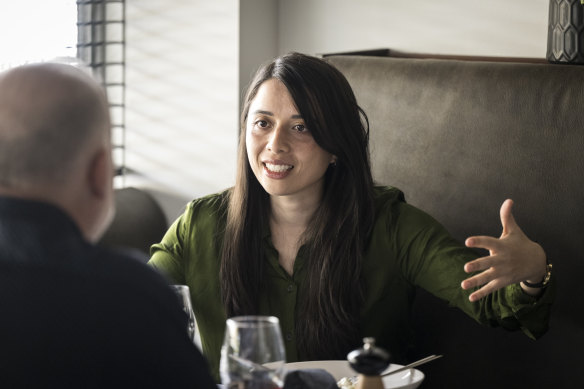 Astrid Jorgensen chats with Michael Bachelard at Sosta Ristorante in North Melbourne.