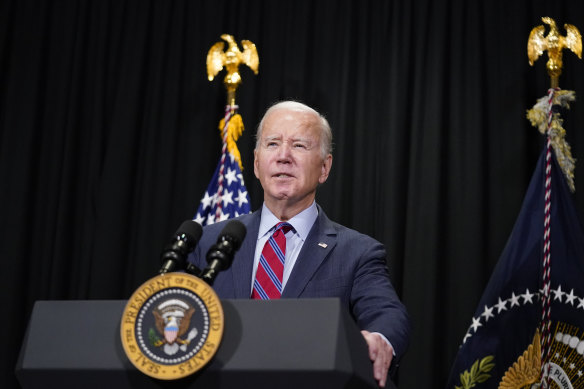 Joe Biden speaking to reporters in Nantucket, Massachusetts, about the hostage release.