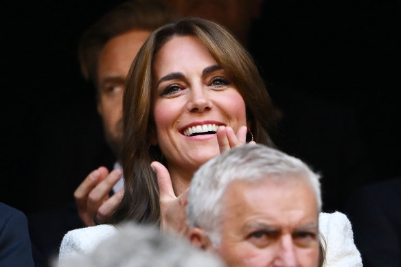 Kate in the stands.