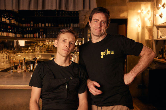 New Yellow owners Sander Nooij (left) and Mark Hanover at Yellow. 
