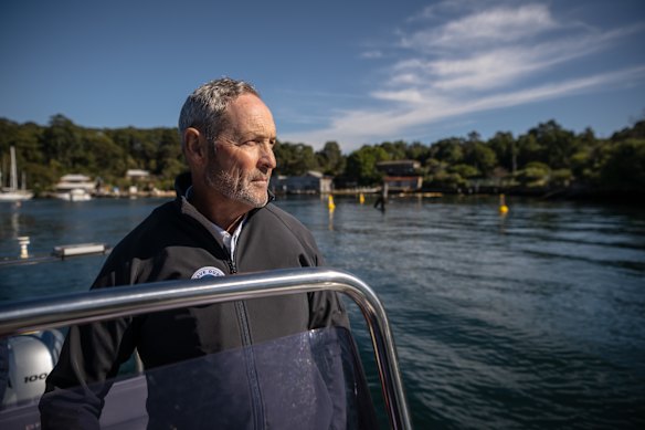 Save Our Sydney Harbour’s Stuart King out on patrol.