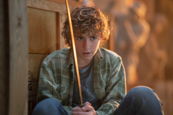 Walker Scobell is teenage demigod Percy Jackson in Percy Jackson and the Olympians.