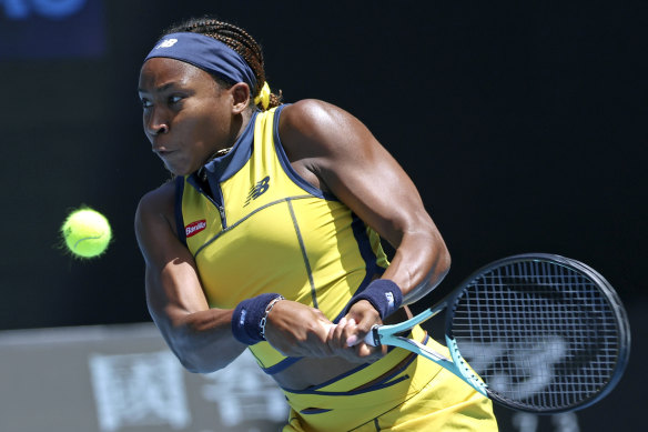 Coco Gauff takes on Karolina Schmiedlova. 