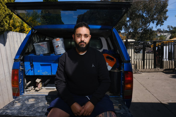 Andrew Ghatas said an expensive tool was stolen from his flood-damaged home in Maribyrnong on Sunday night.