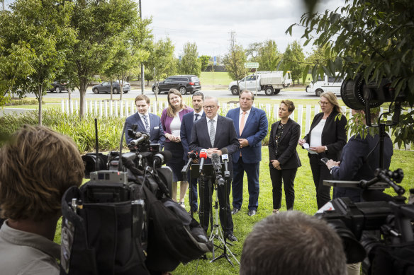 The prime minister campaigning in Donnybrook earlier this week. 