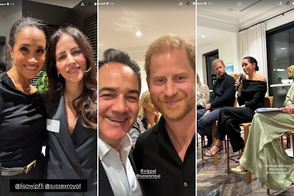 Wippa and his wife Lisa both posted on Instagram from the event.