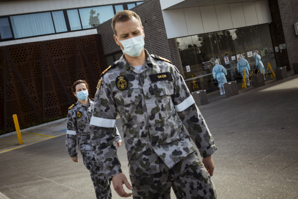 Defence force troops were deployed in aged care in Melbourne in 2020 in response to the COVID emergency.