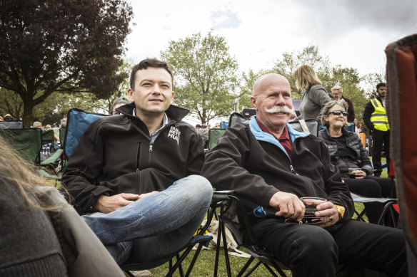 City of Hume Mayor Naim Kurt (left) and councillor Jack Medcraft have called for mandatory in-person attendance at council meetings.