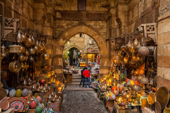 Culture runs deep in Egypt’s ancient capital… Khan El Khalili market.