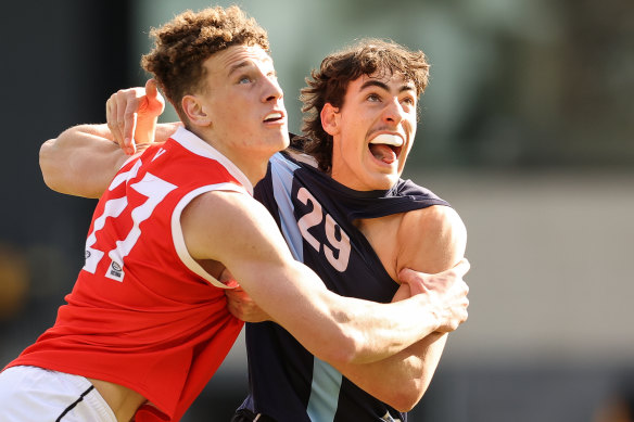 Josh Rentsch (left) was an AFL draft prospect and represented Vic Country.