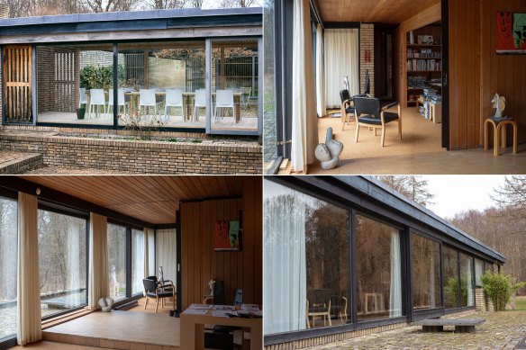   Inside Utzon’s Hellebæk home.