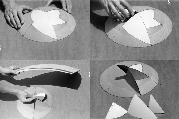 A model showing Utzon’s solution for the shape of the Sydney Opera House roof.