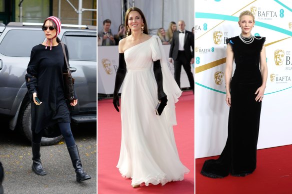 Bella Hadid (left) isn’t known for outfit repeating, unlike the Princess of Wales (centre) and Cate Blanchett.