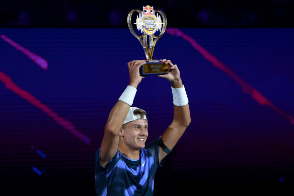 Holger Rune of Denmark took home the Red Bull Bassline trophy.
