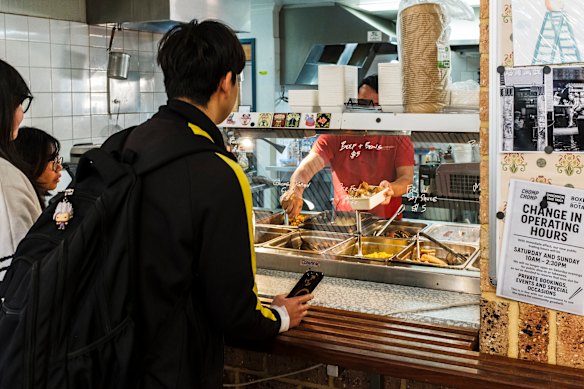 The dozen dishes at Chomp Chomp change daily.