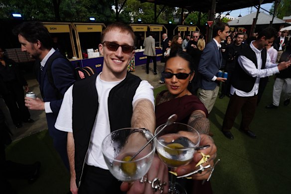 Caleb Baldwin (left) and Nat Thaipun at the awards on Monday.