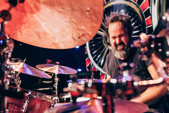 Drummer Ronnie Vannucci Jr played at both shows in Sydney.