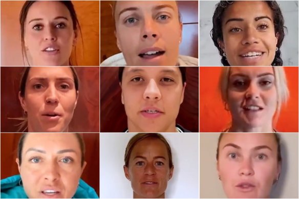 All 23 members of Australia’s World Cup squad participated in the video.