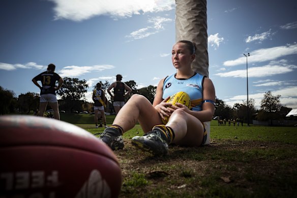 Charlotte Miller is a Wings program coordinator and footy player.