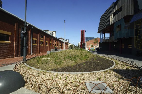 The Dodds Street linear park in Southbank, where the artwork will be erected. 