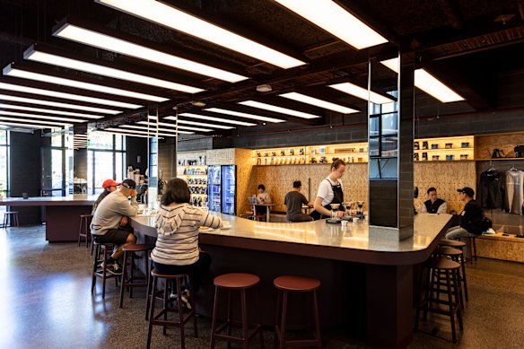 Take a seat at the slick bar at Toby’s Estate.