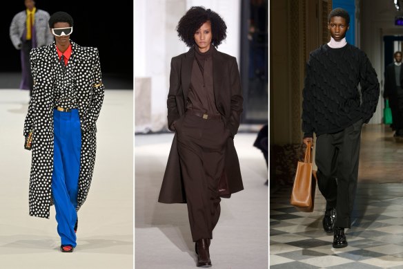 Shoulder pads at Balmain, streamlined and tonal at AMI and hero knits at Valentino in Paris this month. 