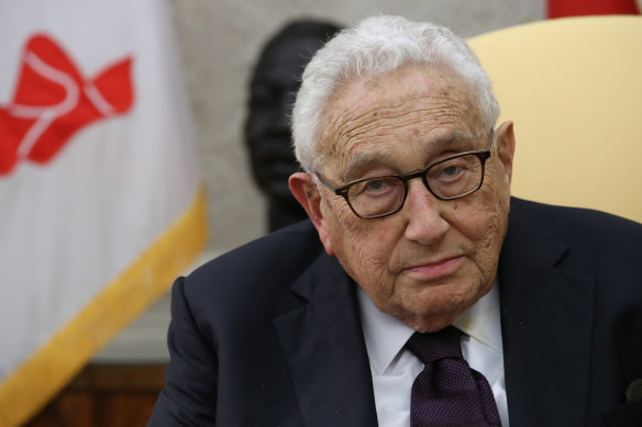 Former US secretary of state Henry Kissinger.