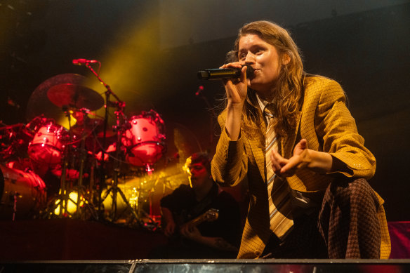 Girl in Red performs at Margaret Court Arena on July 17, 2024.