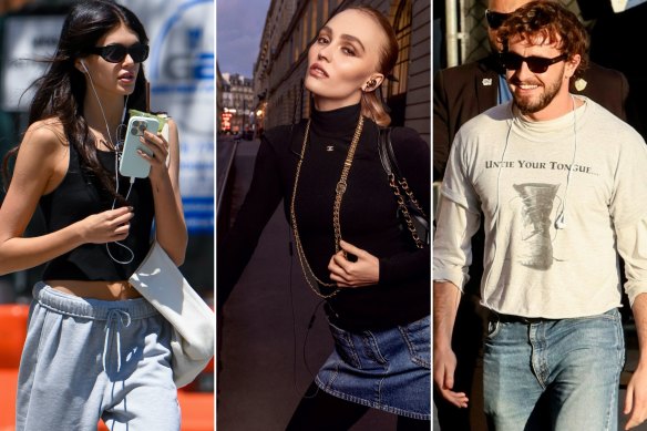 Kaia Gerber, Lily-Rose Depp and Paul Mescal champion the revival of Y2K wired headphones.