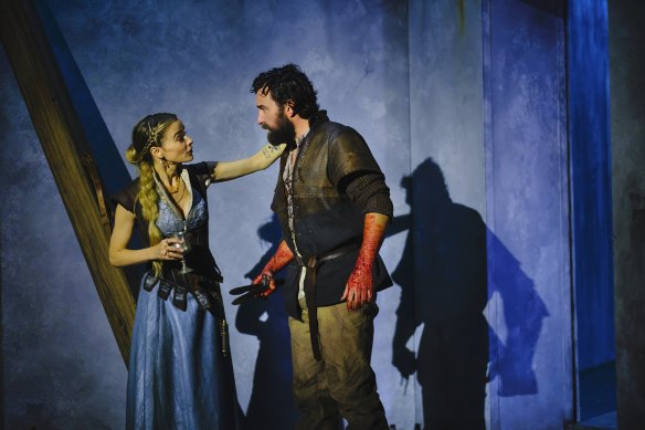 Johnny Carr and Bojana Novakovic in a scene from Macbeth (An Undoing)