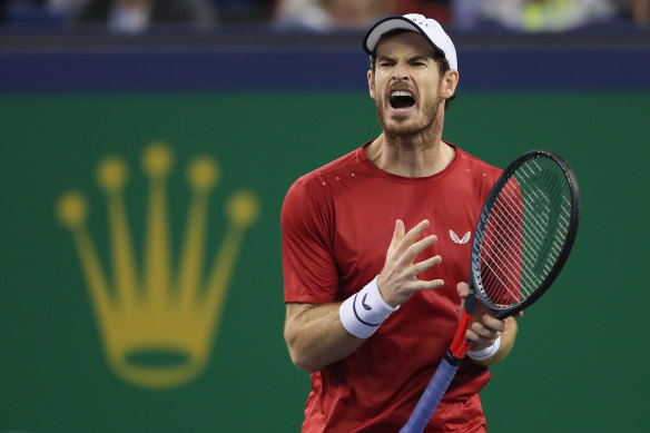 Frustrated: Andy Murray.