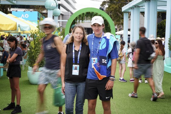 Salecia Host and Aussie junior Ty Host at the Australian Open.
