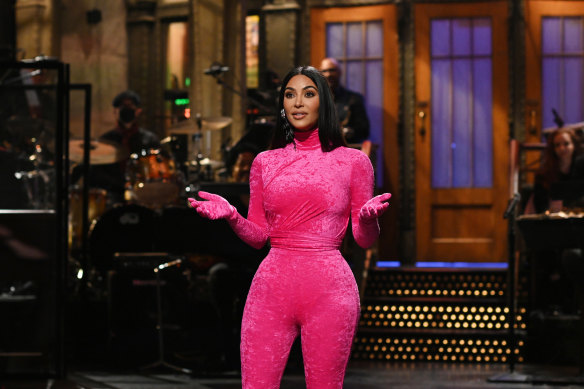 Kim Kardashian West spares no-one during her monologue on Saturday Night Live.