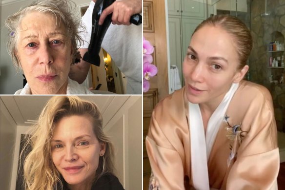 ‘I feel powerful’: Midlife celebs embracing the no-make-up selfie