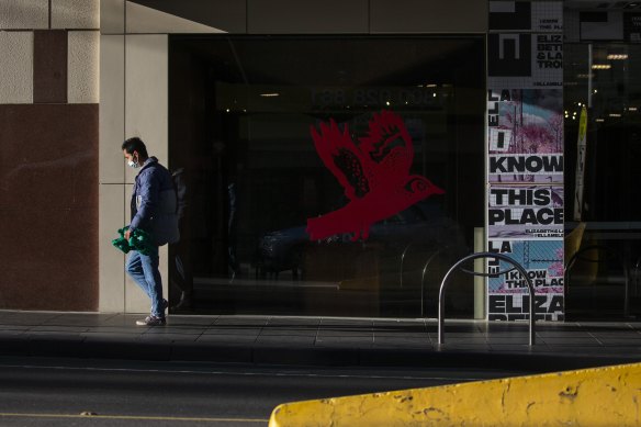 Melbourne CBD on the weekend.