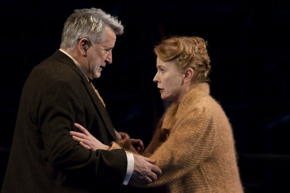 Anthony LaPaglia and Alison Whyte in a scene from Death of a Salesman.