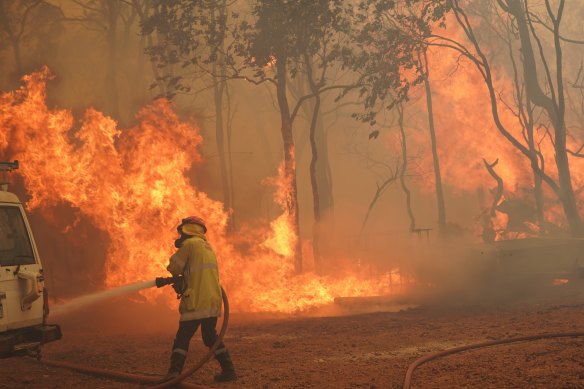 Firefighters on the front line in Perth’s hills. 
