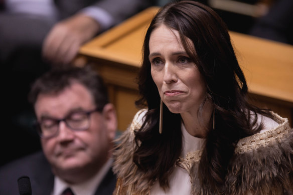 Jacinda Ardern started her valedictory speech in the House of Representatives in Wellington in Maori.