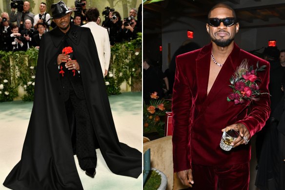 Usher was all wine and roses at the Met Gala this year.