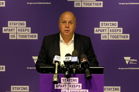 Treasurer Tim Pallas defended the government's handling of the Cedar Mets cluster on Tuesday. 