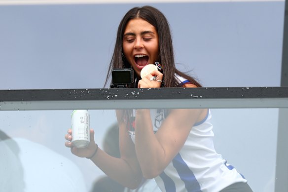 Taylah Gatt brandishing her 2025 premiership medal.