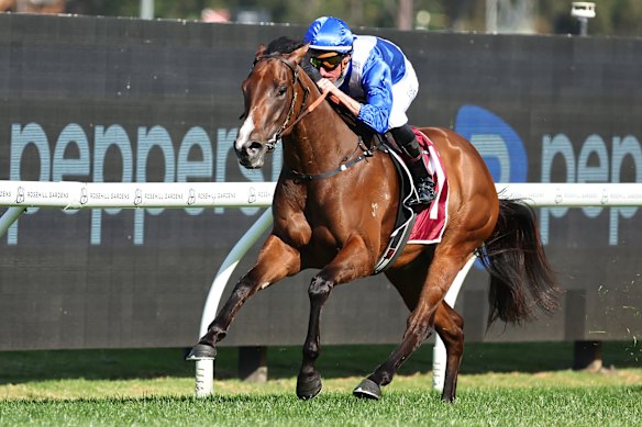 Blue Door races clear in the Heritage Stakes.